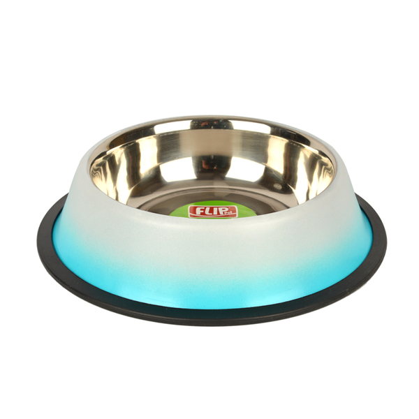 16 Oz. KE-3203DS Kaymaz 480 ml Çift Renkli Çelik Mama Kabı 