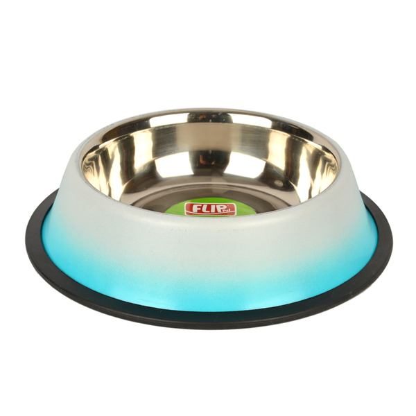 24 Oz. KE-3204DS Kaymaz 720 ml Çift Renkli Çelik Mama Kabı 