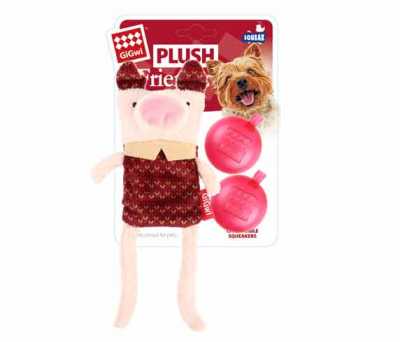 6270 Plush Friendz Çift Sesli Domuz Kahverengi Pel