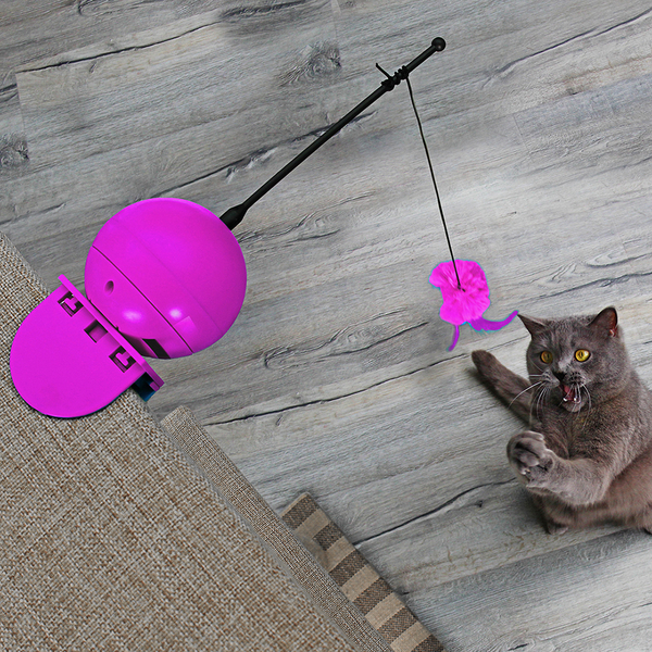 699/441466 Kedi Elektronik, Klipsli Asılabilir Pembe Kedi Oltası
