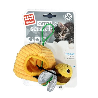 GiGwi - 7415 Catch&Scratch Arı + Arı Kovanı Kedi Oyuncağı