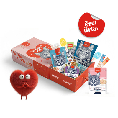Wanpy - Wanpy Kalp Temalı Kutu Seti Kedi_6'lı Koli
