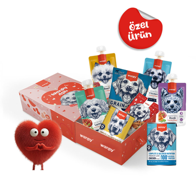 Wanpy - Wanpy Kalp Temalı Kutu Seti Köpek_6'lı Koli