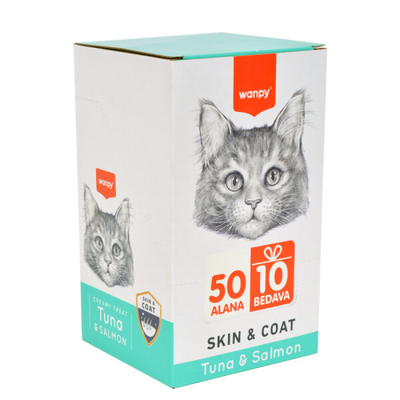 Wanpy - Wanpy Skin&Coat Ton Balığı&Somon 12'li-F.Krema Ödül 5x14gr