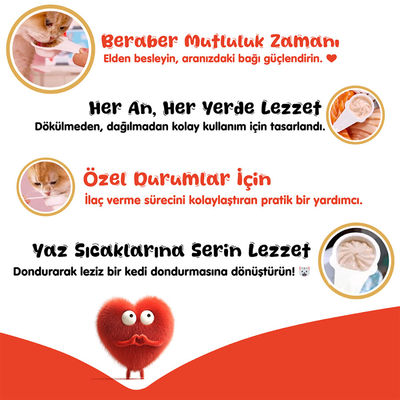 Wanpy Somonlu 10*16 gr Kaşıklı Kedi Ödül Kreması - Thumbnail