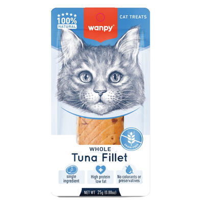 Wanpy - Wanpy Ton Balığı Fileto 25g Kedi Ödülü